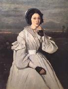 Jean Baptiste Camille  Corot Portrait de Madame Charmois (mk11) Germany oil painting reproduction